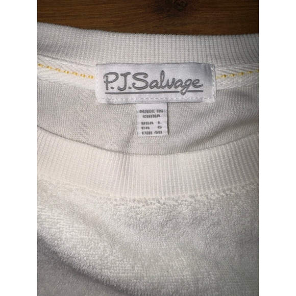 PJ Salvage Paradise Terry Cloth Lounge Set Yellow Stripe Coastal Resort Large - Picture 4 of 15